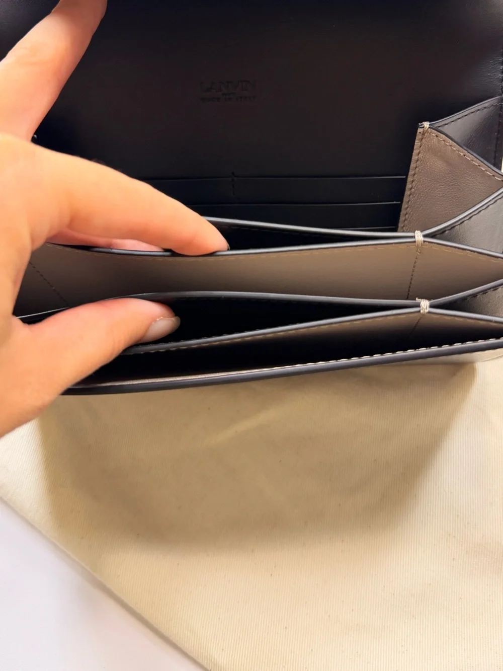 Lanvin Black Leather Clutch